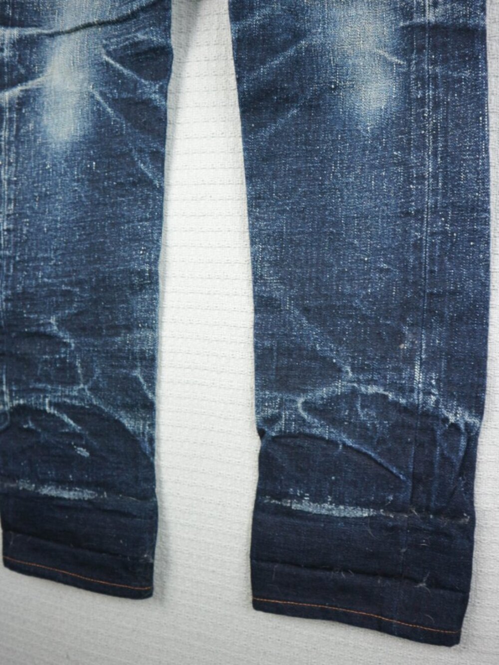 Naked & Famous Okayama Spirit 2 Weird Guy Selvedge Faded Whisker Denim Jeans 34W - Picture 5 of 16